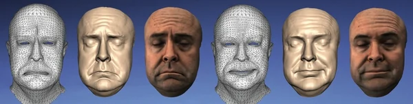 Visual for this record: Codec Avatars render a scanned face, not a live scene