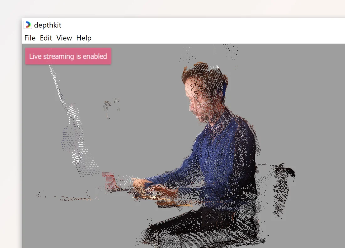 Visual for this record: Depthkit turns depth cameras into playable volumetric video