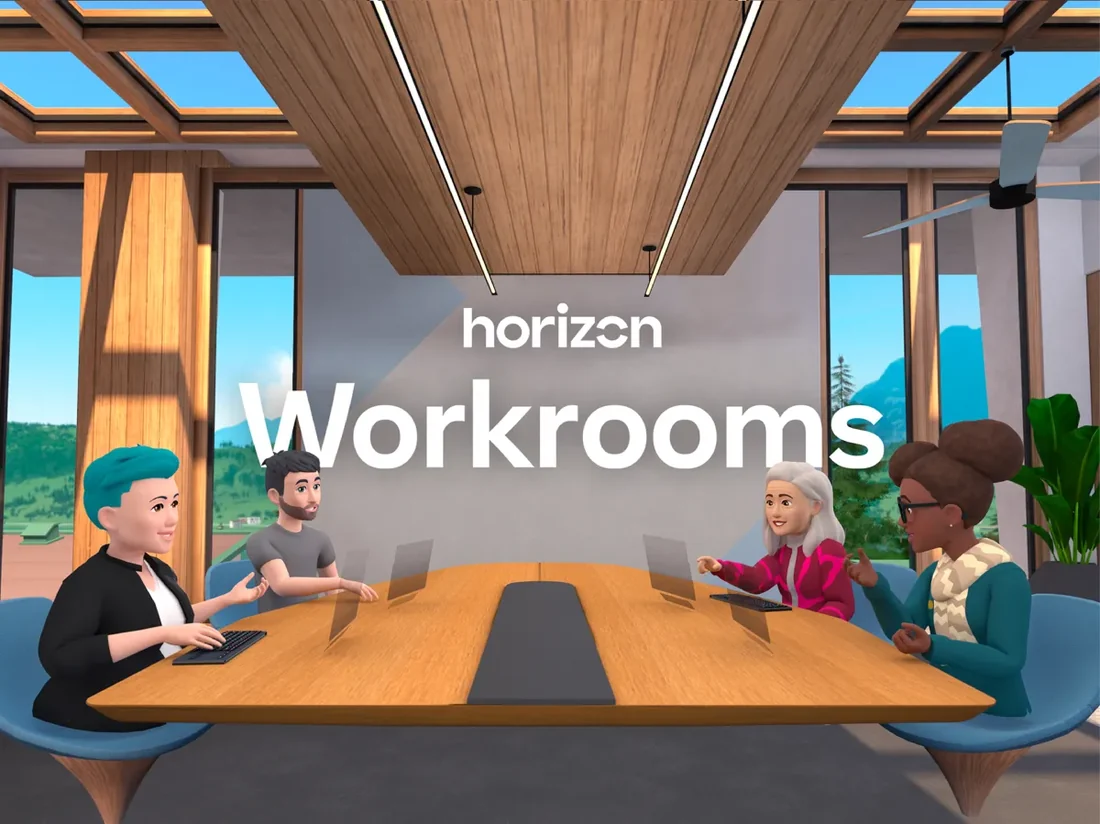 Visual published with the cited source for this record: Horizon Workrooms tracked hands, not faces, in a shared room