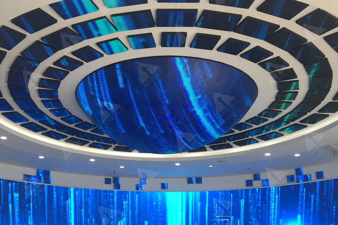 Visual for this record: A securities filing sizes Sphere's interior and exterior LED screens