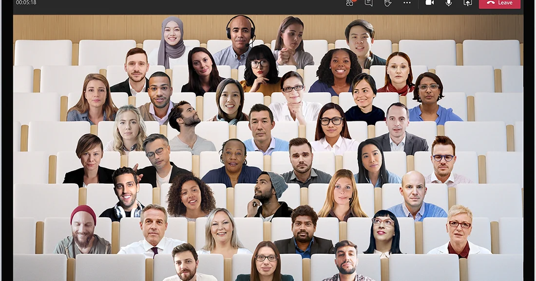 Visual published with the cited source for this record: Together Mode cut out faces and seated them in one scene