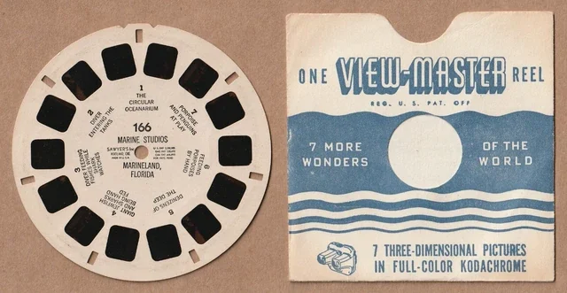 Visual for this record: A patent and a 1938 viewer confirm View-Master's fixed reel