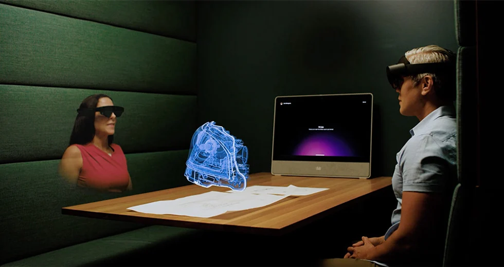 Visual published with the cited source for this record: Webex Hologram took years to move from pitch to hardware