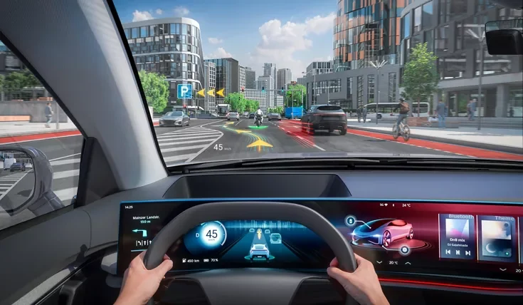Visual for this record: A windshield display is a reflection trick, like Pepper's ghost